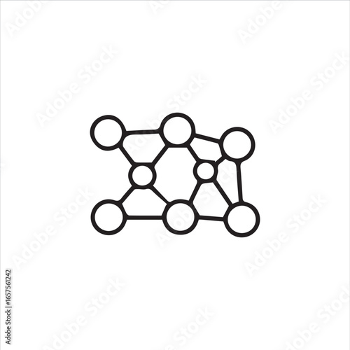 node and connection icons in outline design. Ideal for presentations, technology posters, digital apps, AI, data science, and internet of things (IoT) concepts. Modern look, versatile, and easy to int