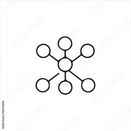 node and connection icons in outline design. Ideal for presentations, technology posters, digital apps, AI, data science, and internet of things (IoT) concepts. Modern look, versatile, and easy to int