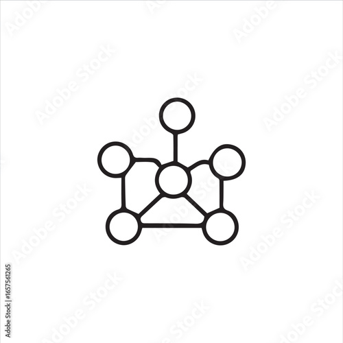 node and connection icons in outline design. Ideal for presentations, technology posters, digital apps, AI, data science, and internet of things (IoT) concepts. Modern look, versatile, and easy to int