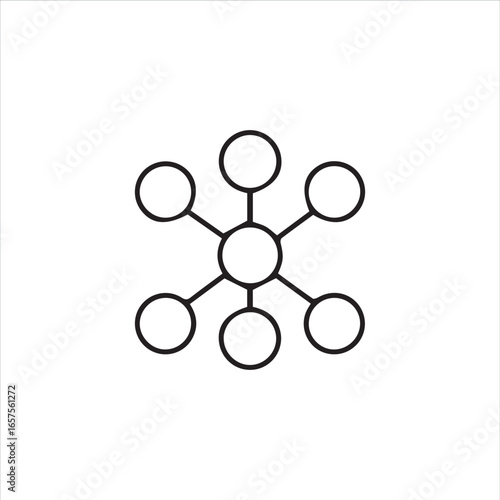 node and connection icons in outline design. Ideal for presentations, technology posters, digital apps, AI, data science, and internet of things (IoT) concepts. Modern look, versatile, and easy to int