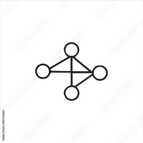 node and connection icons in outline design. Ideal for presentations, technology posters, digital apps, AI, data science, and internet of things (IoT) concepts. Modern look, versatile, and easy to int