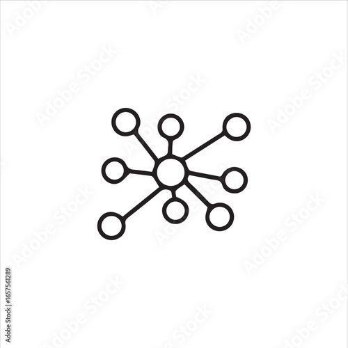 node and connection icons in outline design. Ideal for presentations, technology posters, digital apps, AI, data science, and internet of things (IoT) concepts. Modern look, versatile, and easy to int