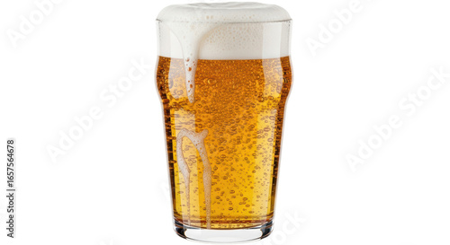 Isolated Pint of Beer