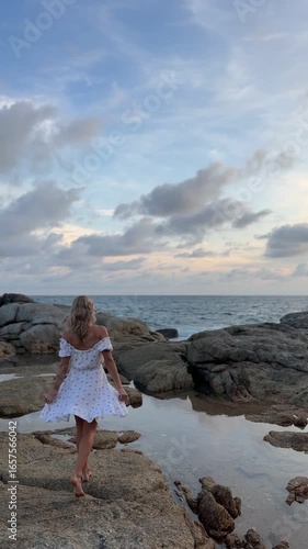 beach, woman, sea, summer, water, dress, ocean, sand, beauty, child, vacation, coast, barefoot, nature, person, travel, one, kid, outdoors, people, running, fashion, holiday, fun, model beach, woman, 