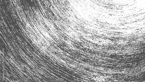 Grunge Circular Scratch Black and White Distressed Texture Noise Dust Vector Design on Transparent Background