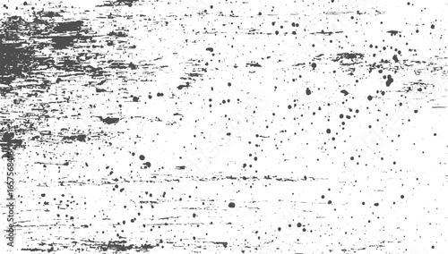 Grunge Black and White Distressed Scratched Texture Vector Design on Transparent Background