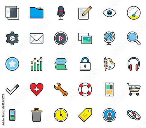 A set icon for bussines coorporation