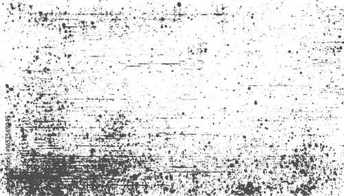 Grunge Black and White Distressed Scratched Texture Vector Design on Transparent Background