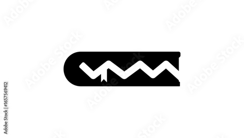 symbol of an interesting book, black isolated silhouette
