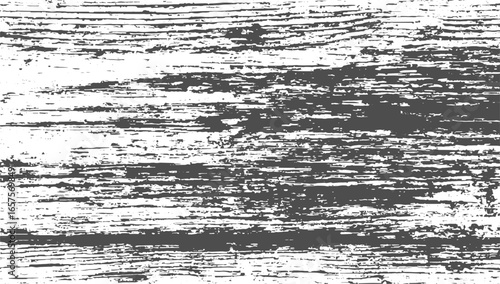 Grunge Black and White Distressed Scratched Texture Vector Design on Transparent Background