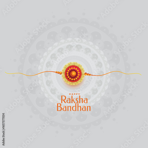 Decorated rakhi for Indian festival Raksha Bandhan Greeting Card Template Design with nice illustration in a creative background,