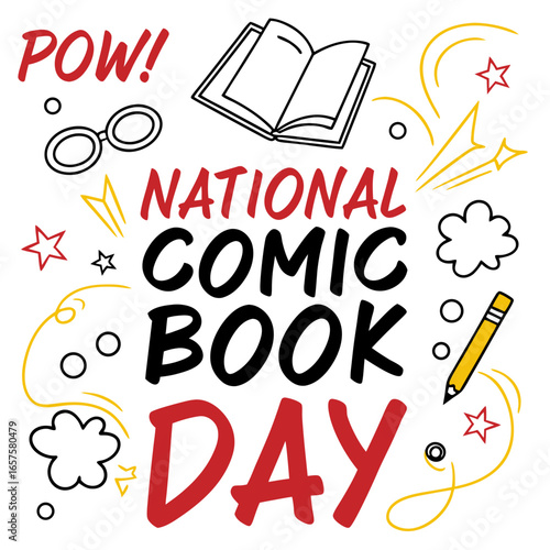NATIONAL COMIC BOOK DAY vector illustration