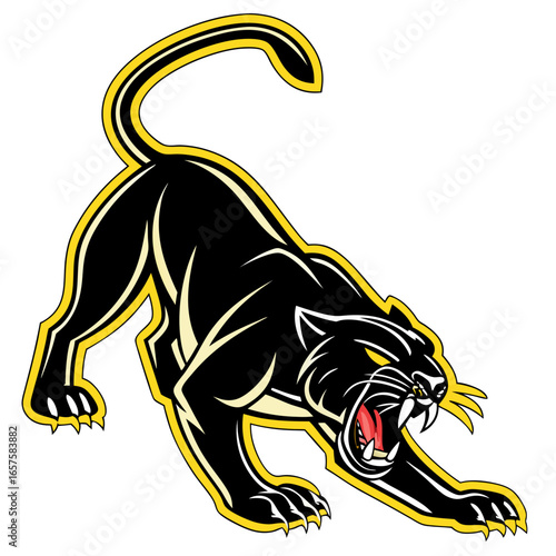 panther  vinyl ready vector illustration