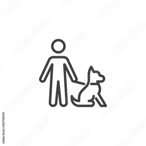 Pet owner line icon