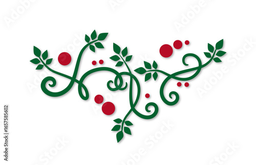 Florales, weihnachtliches Ornament