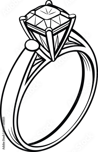Elegant diamond engagement ring symbolizing love, commitment, and luxurious proposals