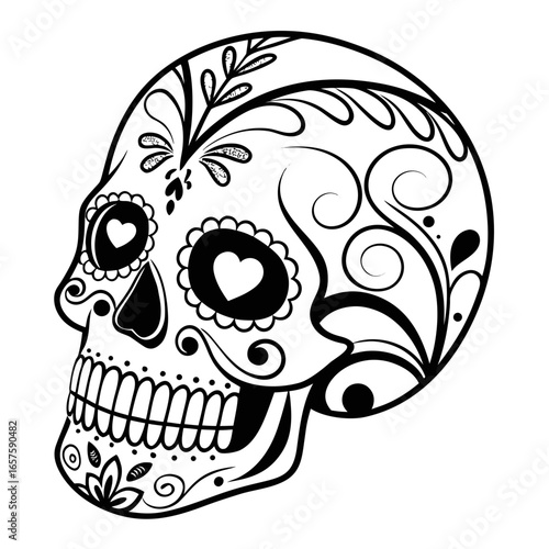 vector illustration of a skull