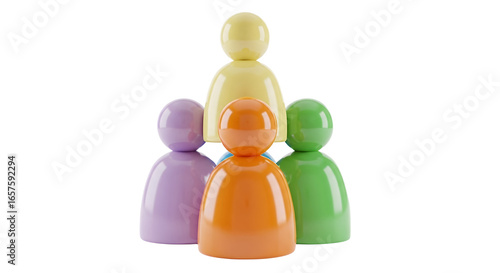 Diverse Group of People Icon Illustration Teamwork Collaboration Community Concept Stock Image