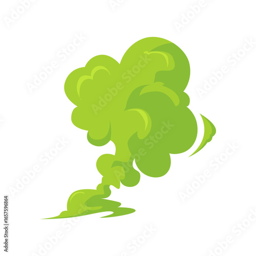 Cartoon Smoke and Toxic Gas Illustration