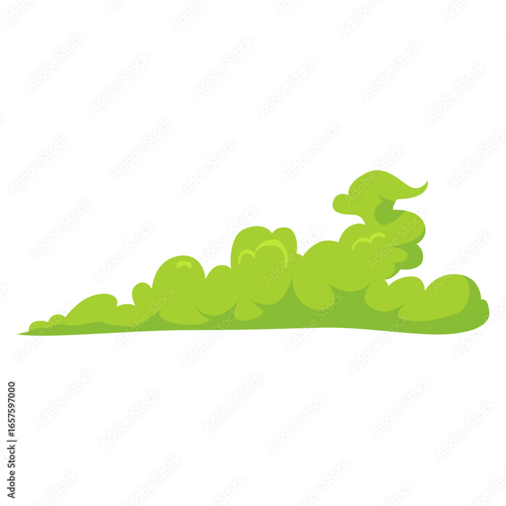 Obraz premium Cartoon Smoke and Toxic Gas Illustration
