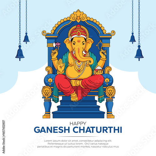 Happy Ganesh Chaturthi indian festival 