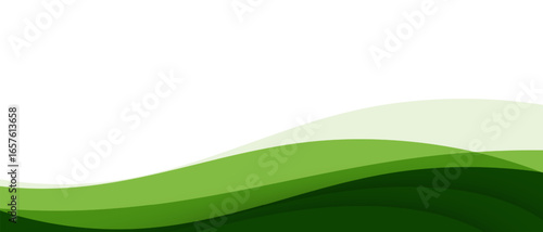 Abstract green wave background with copy space for business and banner design