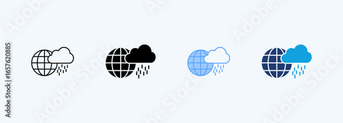 Climate Resilience Outline Icon Multiple Style