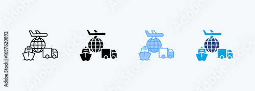 Logistic Outline Icon Multiple Style