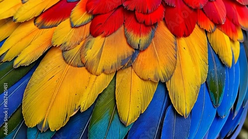 Wallpaper Mural Close-Up View of Vibrant Parrot Feathers Showcasing Incredibly Rich Colors and Intricate Patterns in Stunning Detail Torontodigital.ca