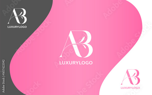 Luxury Alphabet Letter AB logo