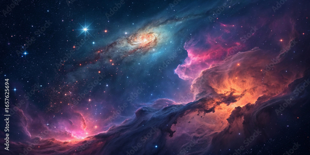 Fototapeta premium space background with stars