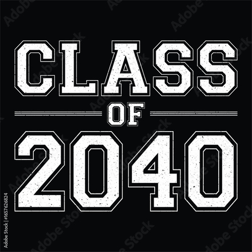 Back To School Senior Graduation 2040 Vintage Tee