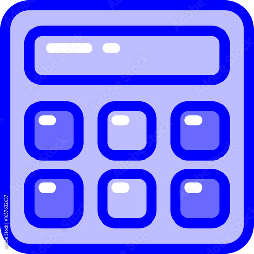 Modern blue calculator icon for finance and business needs