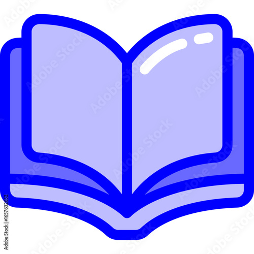 Open book icon symbolizing knowledge and learning concepts