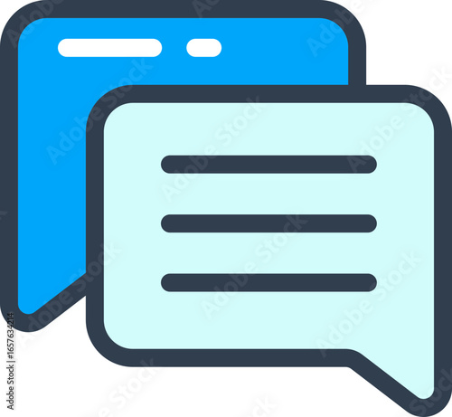 Modern messaging app icon for communication and connection