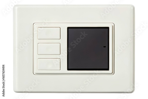 Free Download Modern smart home control panel with buttons and a display isolated with transparent background - GFXLoad