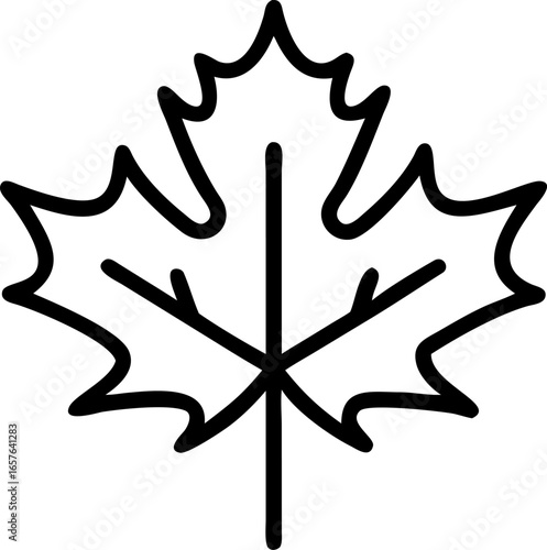 Stylized maple leaf illustration for autumn and canadian themes