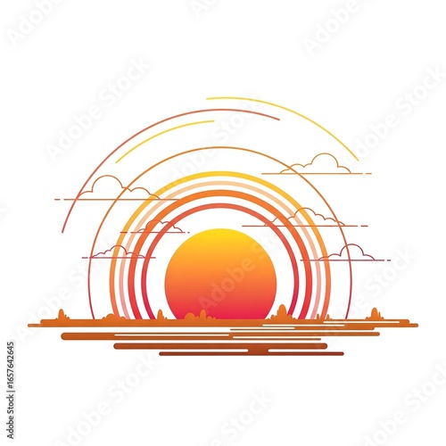 Illustration of a sunset image