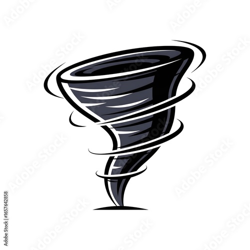 Black tornado image with white background