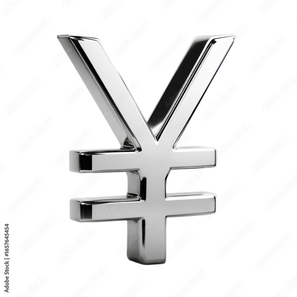 Fototapeta premium Silver coin with the letter Y on it