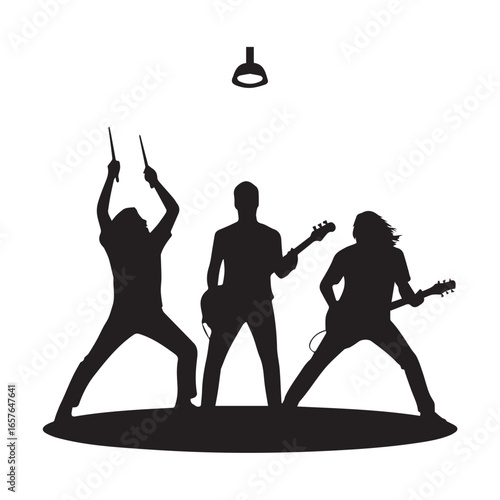 Musicians Playing Instruments on Stage