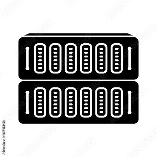 Server rack icon. Filled style.