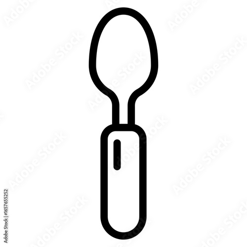 Spoon icon vector. Tablespoon illustration sign. Soup spoon symbol or logo.