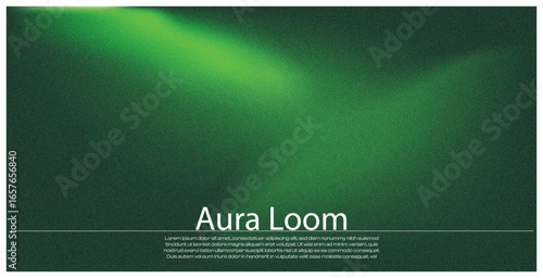 Abstract Green Aura Gradient Background with a Dark, Mysterious Mood and Soft, Blurry Texture for Banners, Presentations, and Web Design

