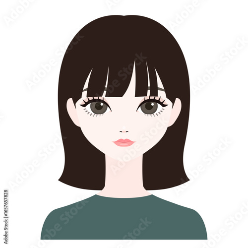 正面を向いた女性8