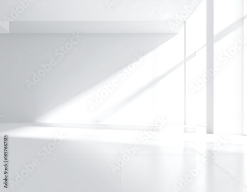 Wallpaper Mural Bright Modern Interior with Sunlight Streaming Through Large Windows. Torontodigital.ca