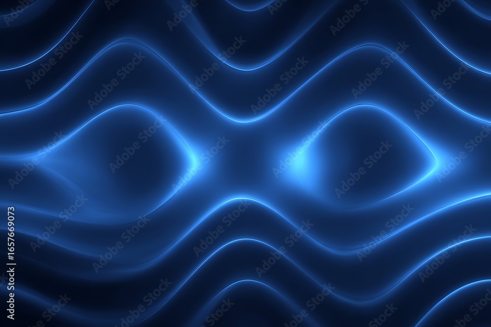 Obraz premium Abstract dark blue background with glowing wave-like texture and energy patterns