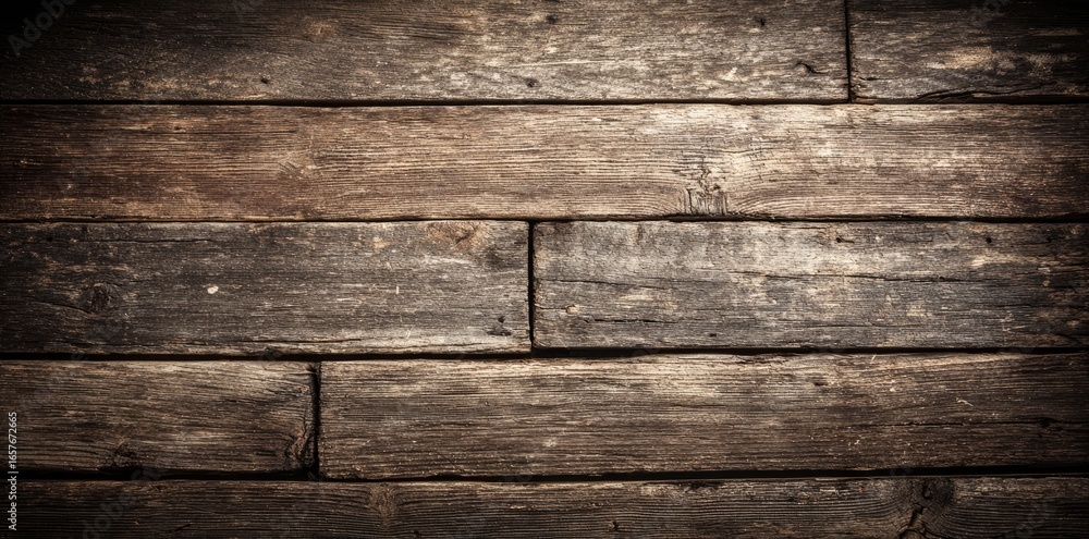 Fototapeta premium Dark Rustic Wooden Planks Surface