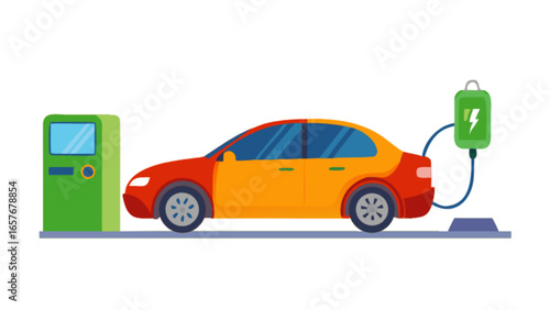 Electric vehicle charging station ev car renewable energy sustainable transport eco friendly technology