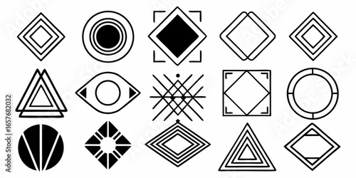Set of retro futuristic cyber design grids abstract digital shapes and data waves set HUD futuristic blue user interface, dashboard display virtual reality technology screen, target Technology set.